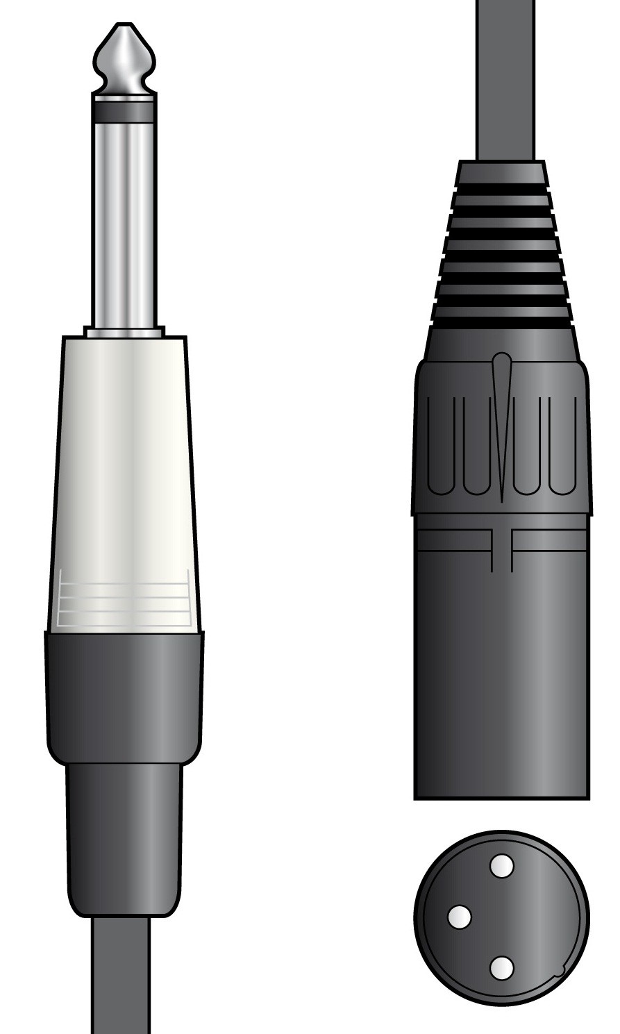 Cable XLR Macho - Jack 6.3mm Mono 1.5 metros