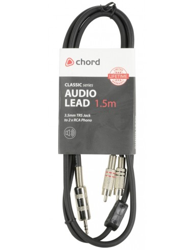 Cable Audio RCA 1.5 Metros 3.5mm Macho a 2 RCA