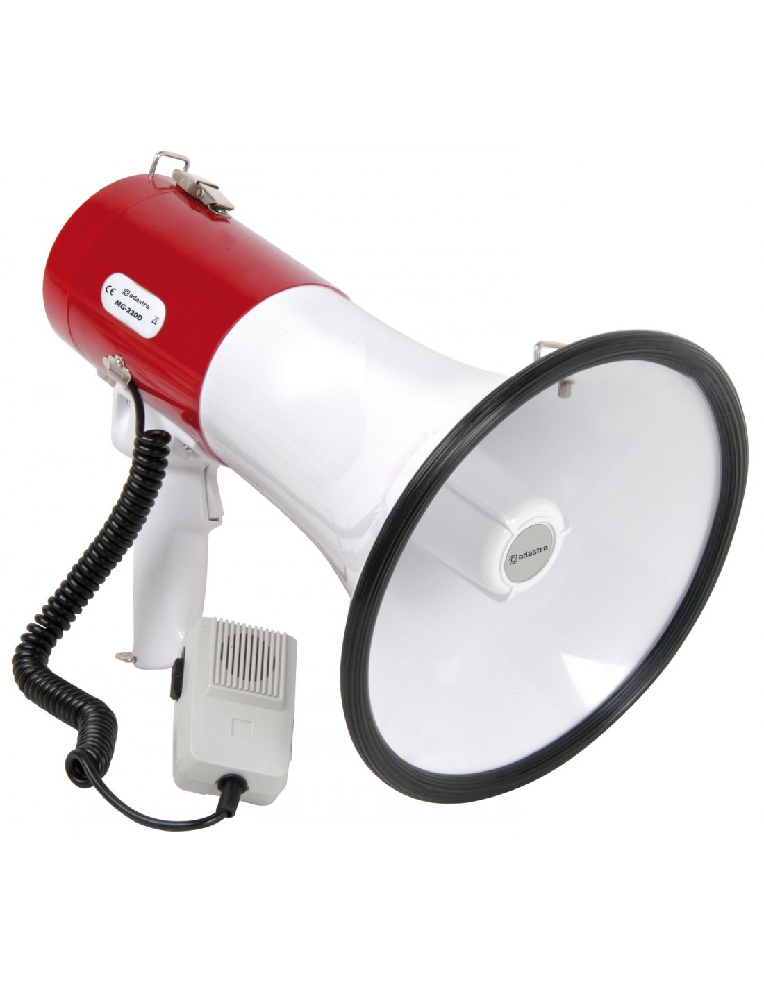 Megáfono portátil de 20 vatios de potencia con sirena incorporada/alarma de  volumen ajustable, correa potente y ligera