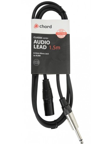 Cable XLR Macho - Jack 6.3mm Mono 6.0...